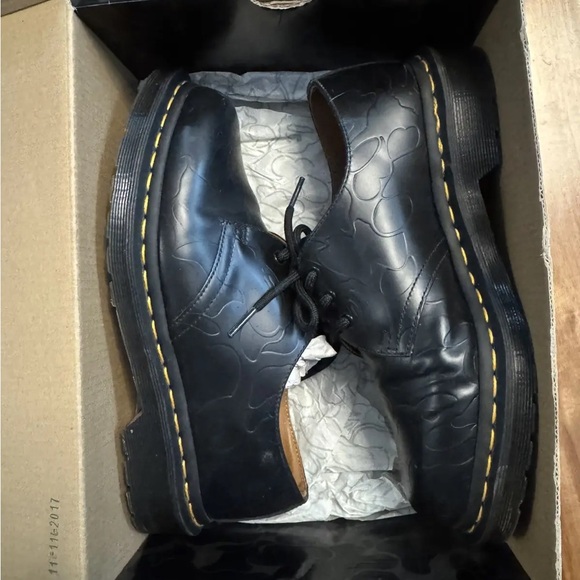 BAPE x Dr. Martens 1461 Black Embossed Leather Oxfords main image 2